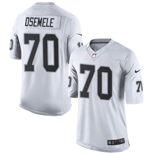 Men's Limited Kelechi Osemele Nike Jersey White Road - #70 NFL Oakland Raiders